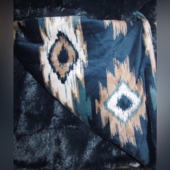 New Thro Studio Decorative Teal Blue Blanket throw - Picture 5 of 11